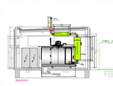 Planung Neubau BHKW KKH Wilhelmstift durch Eneratio Hamburg